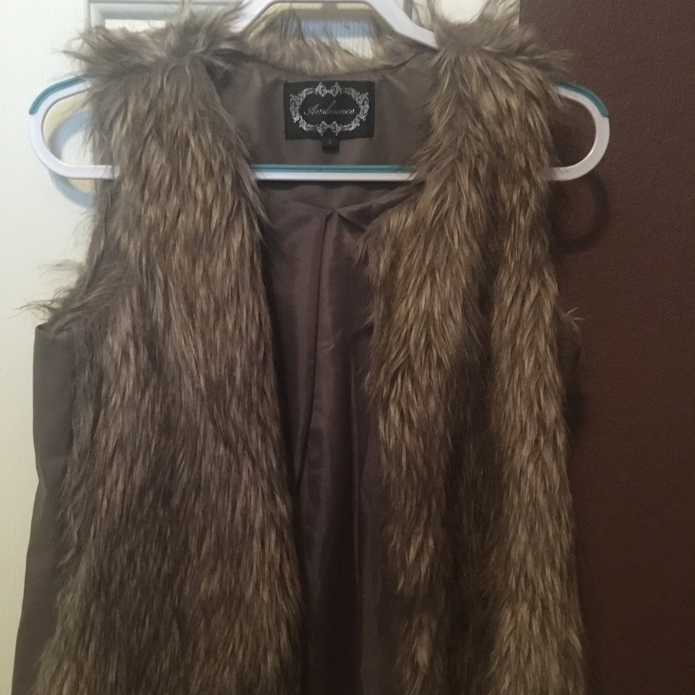 Faux fur vest